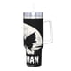 thumbnail image 2 of Hombre Polilla Vaso aislado de acero inoxidable con asa, diseño temático, regalo para familia, amigos y fans; incluye pajita y encaja en el portavasos estándar, 40 oz, 2 of 6