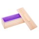thumbnail image 1 of Molde Rectangular De Silicona Para Jabón, Caja De Madera Para Suministros De Fabricación De Jabón, Color Morado, 1 of 5