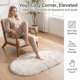 thumbnail image 4 of REGALWOVEN Alfombra de Área Suave y Peluda, Alfombras de Dormitorio Ultra Esponjosas, Alfombra Peluda Antideslizante para Habitación, Guardería, Piso al Lado de la Cama Blanco Negro 35" x 24", 4 of 7