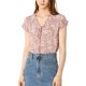 thumbnail image 1 of INSPIRE CHIC Blusa Floral de Regreso a Clases para Mujer, Manga Corta, Chifón, Casual, con Volantes, Rosa XL, 1 of 7