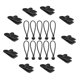 thumbnail image 5 of 10/12 Piezas Juego De Abrazaderas Para Toldo Para Toldo Clips Para Carpa 10 Clip + Bungee Negro, 5 of 5