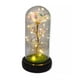 thumbnail image 1 of Rosa Eterna Tornasol Cupula Vidrio Lampara Led Base Madera, 1 of 5