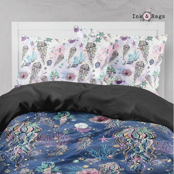 Juego De Ropa De Cama Infantil Glitz And Glam Jellyfish Sea Shell Big