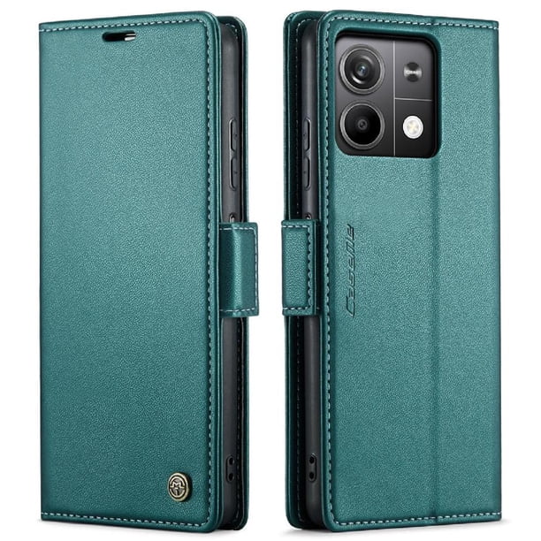 CaseMe tipo cartera Xiaomi Redmi Note 13 5G con cierre magnético, RFID, tarjetero, soporte, carga inalámbrica