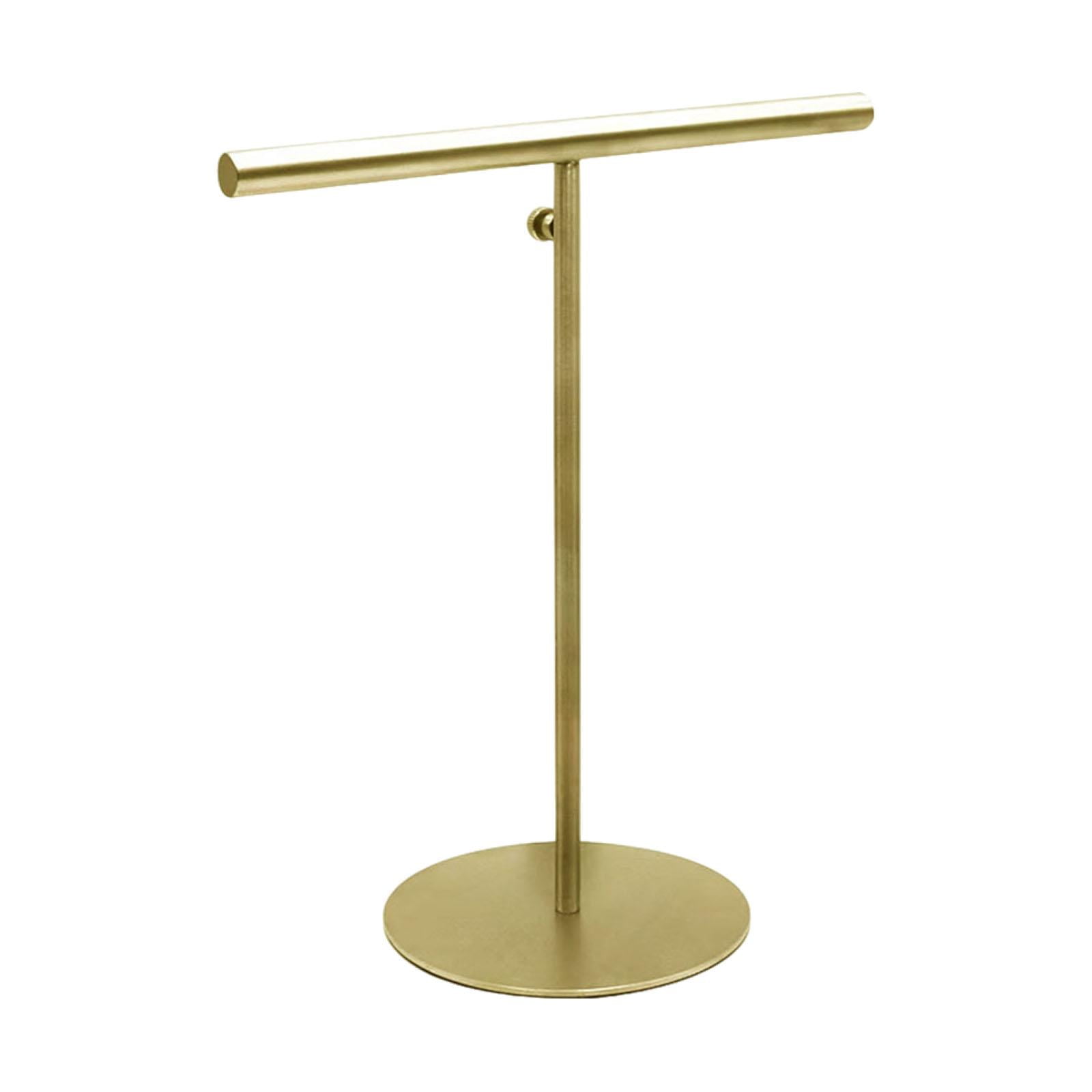 Magideal - Soporte De Exhibición Colgador De Collares Soporte Para Bolsos Expositor Independiente Y Perchero De Carteras Con Estructura Metálica Desmontable Par Oro