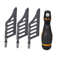 Ioensy - Hojas De Sierra De Calar Con Mango, Hoja Curva Para Jardinería Doméstica, Carpintería, 3 Hojas De Sierra