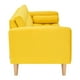thumbnail image 3 of Sofa Retro 3c + 2 Pouf Felpa 05 Amarillo, 3 of 6