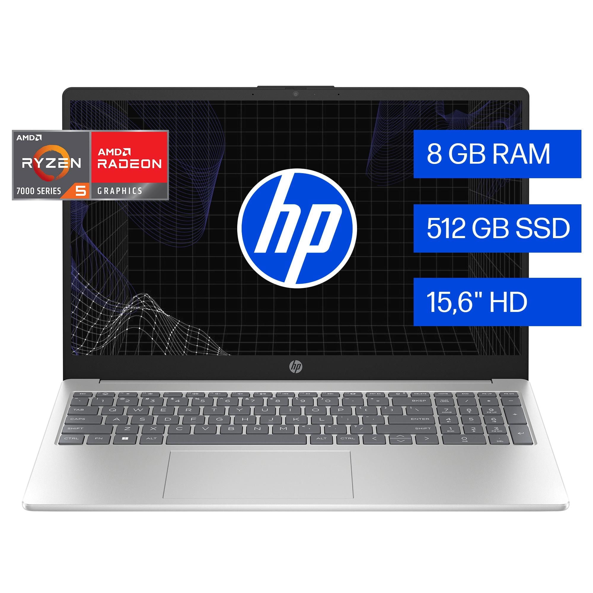 Notebook HP 15-fc0079la AMD Ryzen 5 8 GB RAM 512 GB SSD 15.6" HD