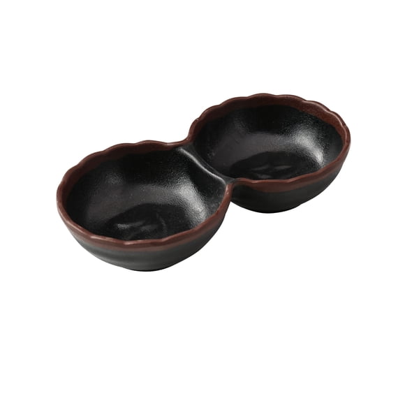 Salsera Nature Art Na 506bk De Melamina Negra 60 Ml 2 Unidades