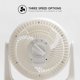 thumbnail image 3 of Ventilador de Escritorio IRIS WOOZOO 3 Velocidades 16 m Alcance de Aire 30dB Blanco, 3 of 8