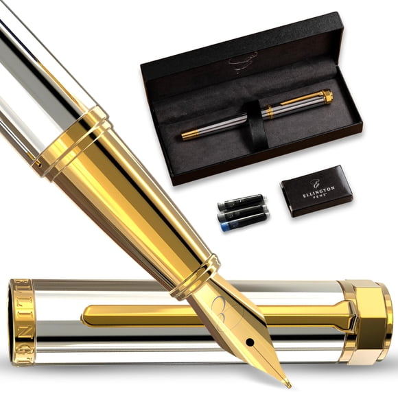 Set de pluma estilográfica de lujo Ellington Pens con plumín fino y tinta