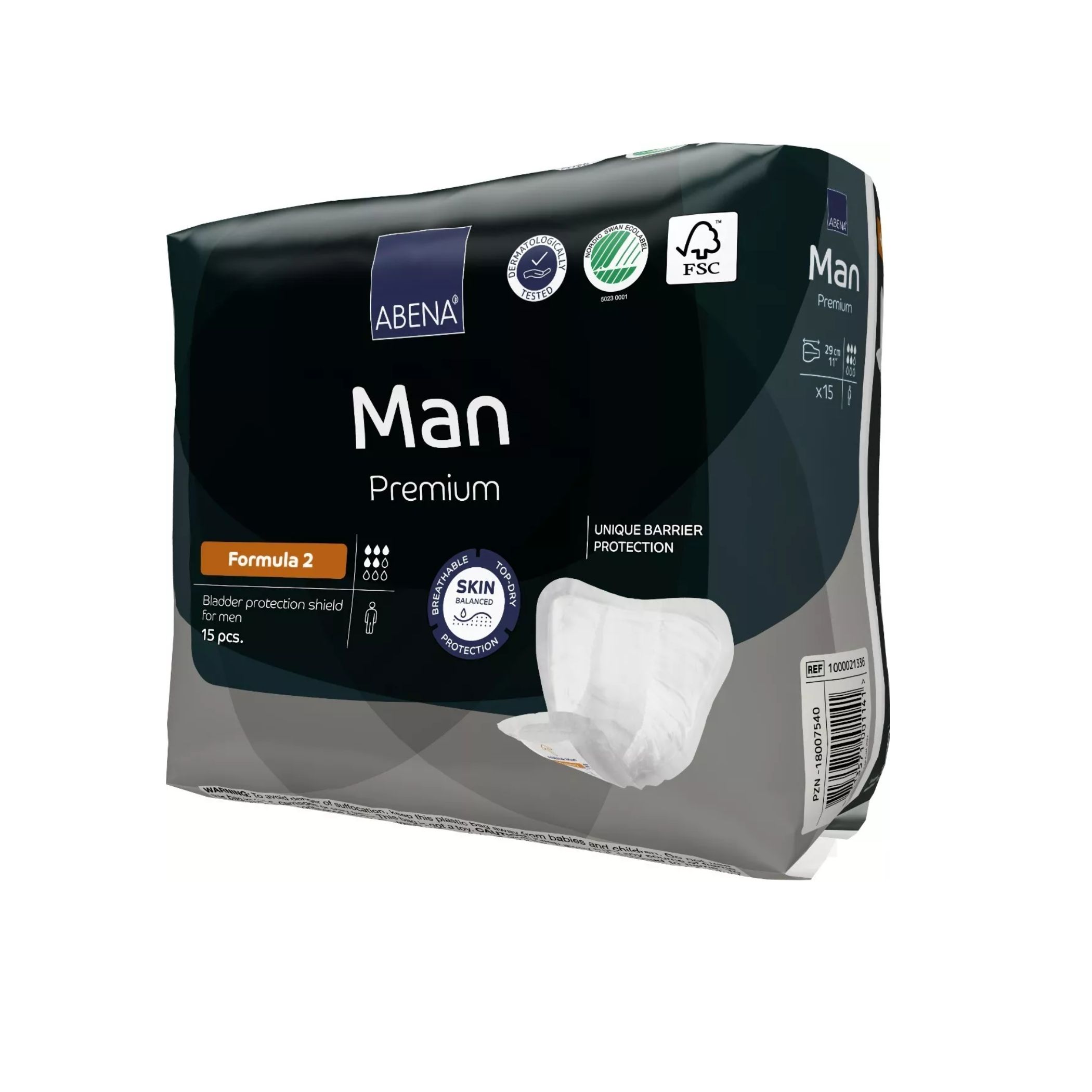 Abena - Apósito De Incontinencia Adultos Masculino Man Formula 2, 15 Unidades