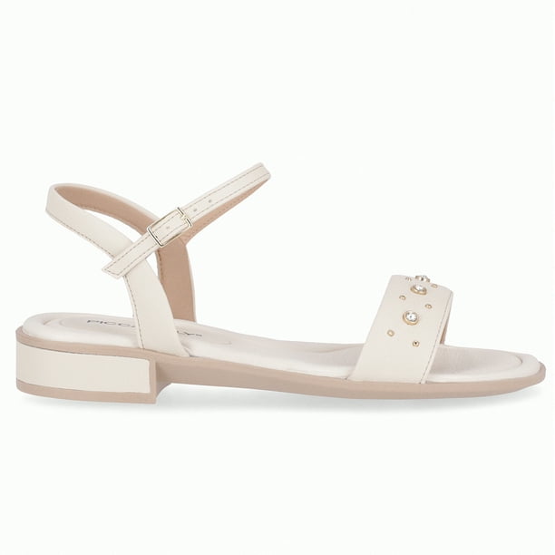 Sandalia Mujer Crema/Strass Taila 68 Piccadilly