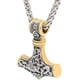 thumbnail image 2 of Viking Thos Hammer Chain Colgante de acero inoxidable para Hombres, cadena con nariz, amuleto celta, Collar de joyería para Hombres y mujeres, 2 of 6