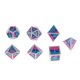 thumbnail image 4 of Dados Poliédricos De Metal De Varias Caras Para Escamas De Dragón DnD Pathfinder RPG Dados Rosa Azul Claro Azul, 4 of 5