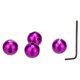 thumbnail image 2 of 4 Unids Bicicleta Freno Fin Caps Fin Caps Set Ball Hat Multi-Color Table Purple Purple, 2 of 5