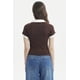 thumbnail image 3 of Polera Mujer Color Cuello Polo Café Oscuro, 3 of 4