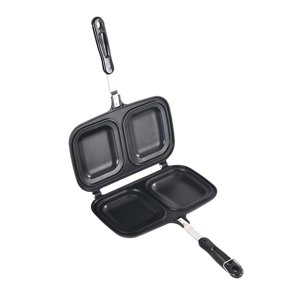 Magideal - Máquina Para Hacer Sándwiches Calientes, Máquina Para Hacer Pasteles De Doble Cara Con Asa, Olla Multifunción Para Desayuno, Parrilla, Máquina Para Ha