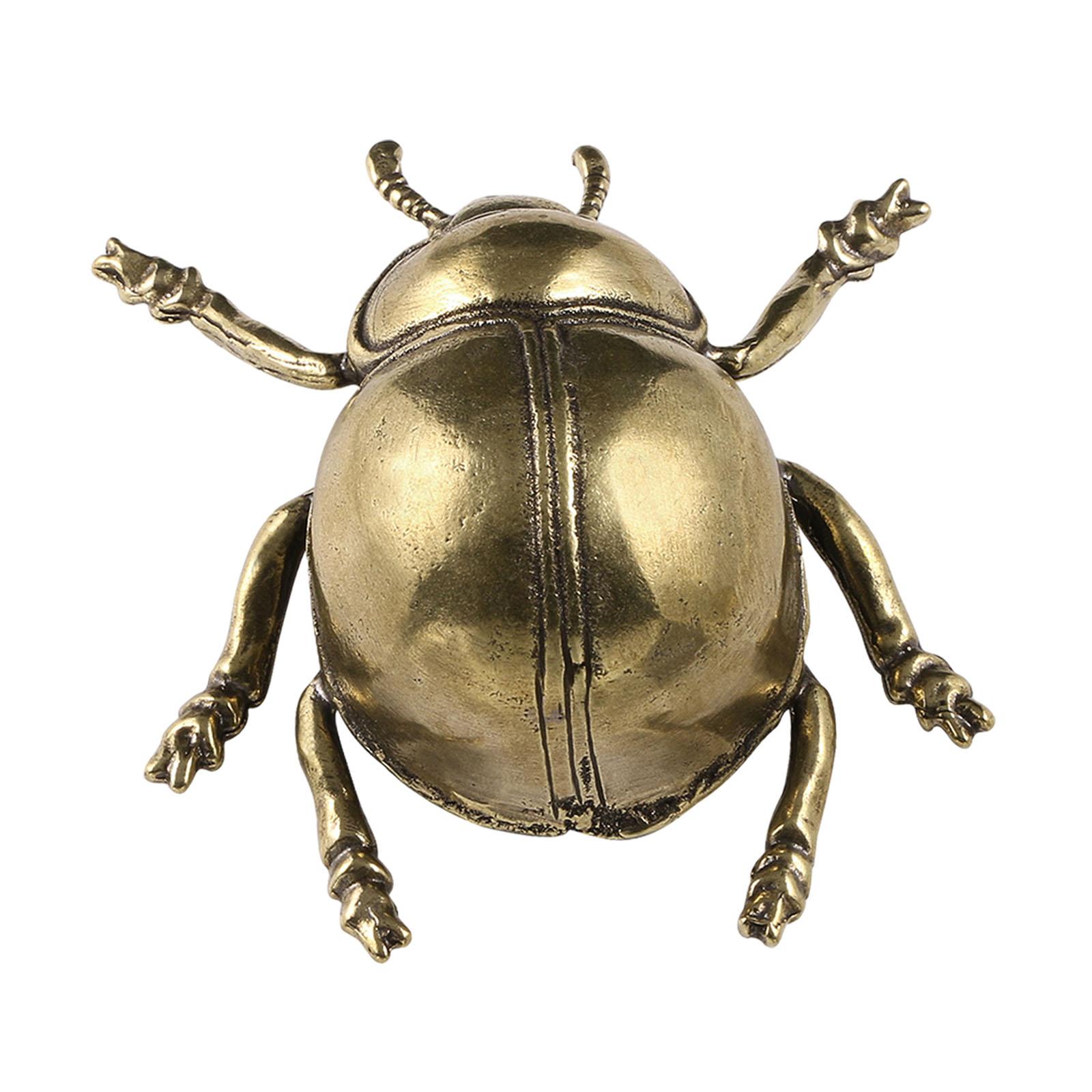 Bothyi - Escultura De Cobre Con Forma De Micropaisaje De Escarabajo Para Estantería De Oficina Y Dormitorio