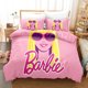 thumbnail image 1 of BarbiePattern Pillowcase Duvet Cover Cute Printed Bedding Set Comfortable Three Piece Set For Kids And Adults Full-Size Bed Sheets, 1 of 5