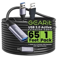 Cable De Extensión Activo Usb 3.0 Gearit De 20 M, A-Macho A A-Hembra