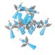 thumbnail image 1 of 12 piezas de aleación de ala de ángel encantos de acrílico colgante resultados de la joyería azul, 1 of 5