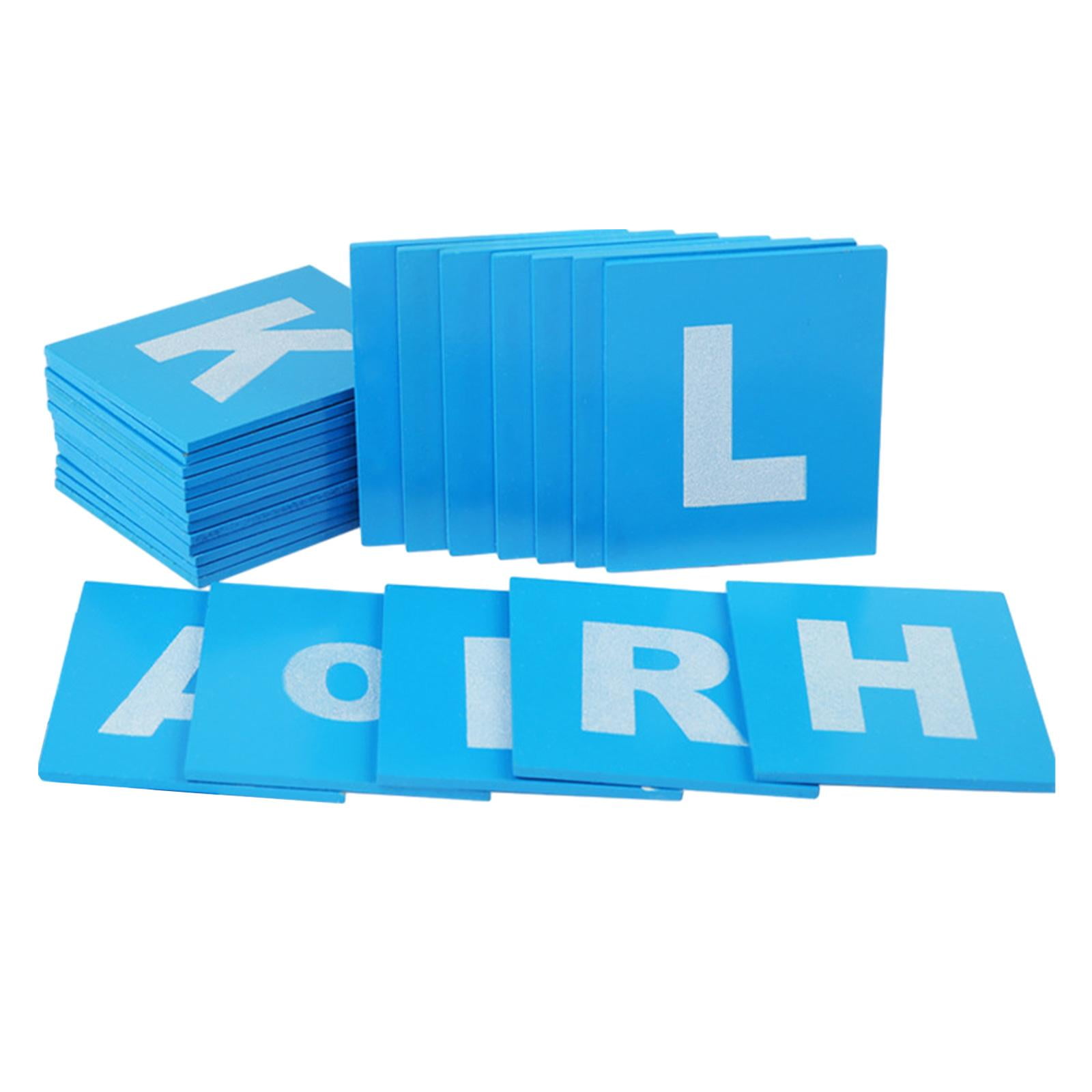Magideal - Letras De Papel De Lija Montessori, Material Didáctico Preescolar, Tablero De Letras De Papel De Lija, Desarrollo Infantil Para Niños Y Niñas, Bebé 2