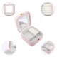 thumbnail image 4 of Caja de joyería cuadrada de cuero PU REGALWOVEN con espejo para mujeres, organizador de joyas de una sola capa con cierre a presión rosa, 4 of 7