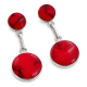 thumbnail image 2 of Aros Granate Circular Plata 950 Colgantes Regalo Mujer, 2 of 3