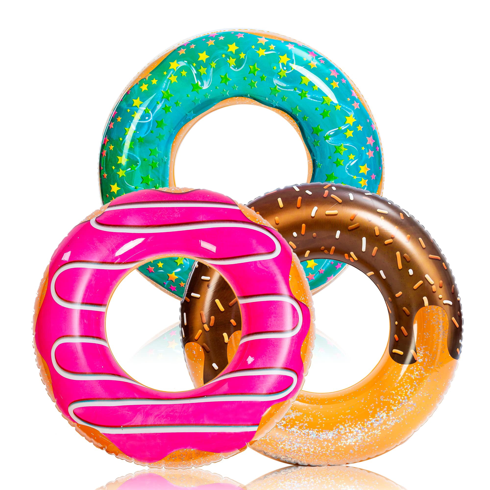 Flotador Inflable Para Piscina Con Forma De Rosquilla Joyin De 32,5 Pulgadas Para Adultos Y Niños (paquete De 3)