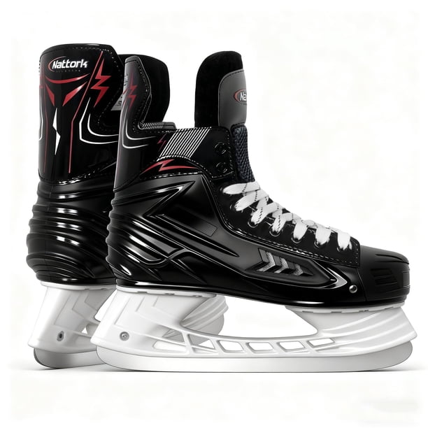 Patines de hockey sobre hielo Nattork para hombres, mujeres y jóvenes con soporte para el tobillo