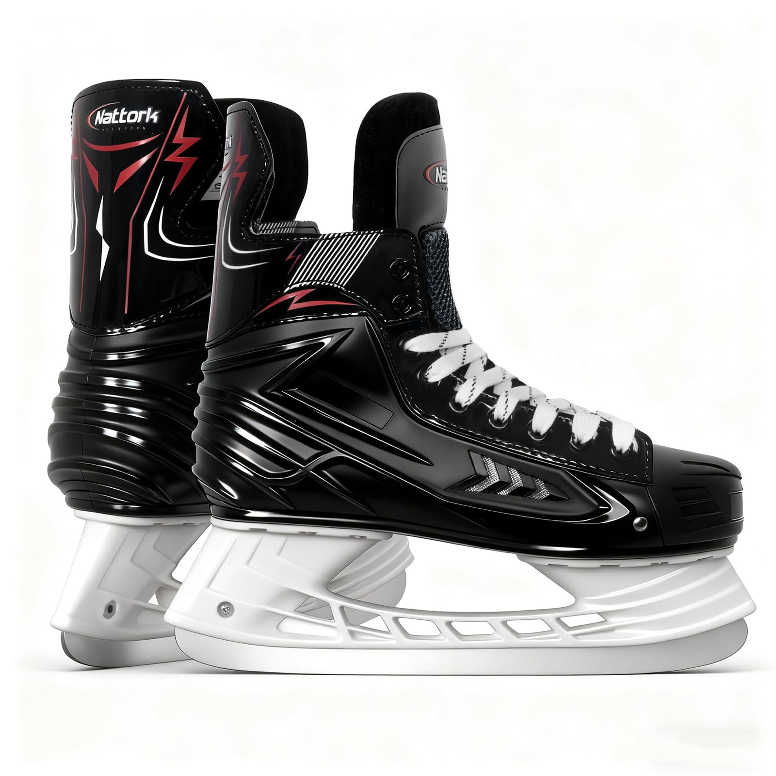 Patines De Hockey Sobre Hielo Nattork Para Hombres, Mujeres Y Jóvenes Con Soporte Para El Tobillo