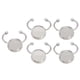 thumbnail image 5 of Base De Anillos De Acero Inoxidable, 5 Uds., Suministros Para Fabricación De Joyas, Bandeja Redonda, Bricolaje, Plata, 8mm, 5 of 5