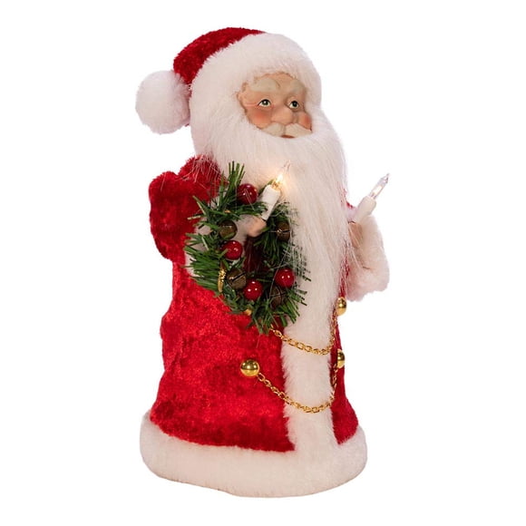 Papá Noel Treetop Kurt S. Adler de 25 cm con 10 luces UL