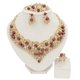 thumbnail image 2 of 4 Pzas 18K Juegos de Joyería Brillantes para Mujer Collar de Cristal Perla Pulsera Aretes Juegos de Anillos Conjuntos de Joyería para Mujer de Honor y Novia para Boda Compromiso Fiesta Graduación, 2 of 7