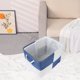 thumbnail image 5 of Cubo de Almacenamiento REGALWOVEN, 1 Unidad de Caja de Almacenamiento de Algodón con Asas para Estantes y Armario, Cesta de Almacenamiento Plegable para Organizar Ropa Azul 15.7*11.8*11.8in, 5 of 6