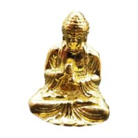 Magideal - Pequeña Estatuilla De Buda Sentado De Latón, Decoración De Escritorio, Recuerdo, Mascota De Té, Miniatura Para Dormitorio, Hogar U Oficina, Decoración 24X29 Cm Dorado