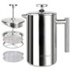thumbnail image 1 of Cafetera de prensa francesa Secura 304 de acero inoxidable, 500 ml, 1 of 7