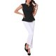 thumbnail image 2 of INSPIRE CHIC Camisetas con Giro para Mujeres Cuello Entallado Manga Corta Casual Camisas de Trabajo L Negro, 2 of 6