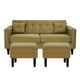 thumbnail image 1 of Sofa New Retro 3c + 2 Pouf Felpa 00 Verde Musgo, 1 of 6
