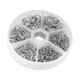 thumbnail image 3 of Kit De Anillos De Llavero De Hierro Llaveros Redondos De Doble Bucle Llaveros DIY Blanco K, 3 of 3