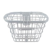 Magideal - Cesta De Malla De Alambre Para Bicicleta, Cesta De Bicicleta Eléctrica Multifunción Portátil A Prueba De Herrumbre Montada En El Frente De Liberación Blanco