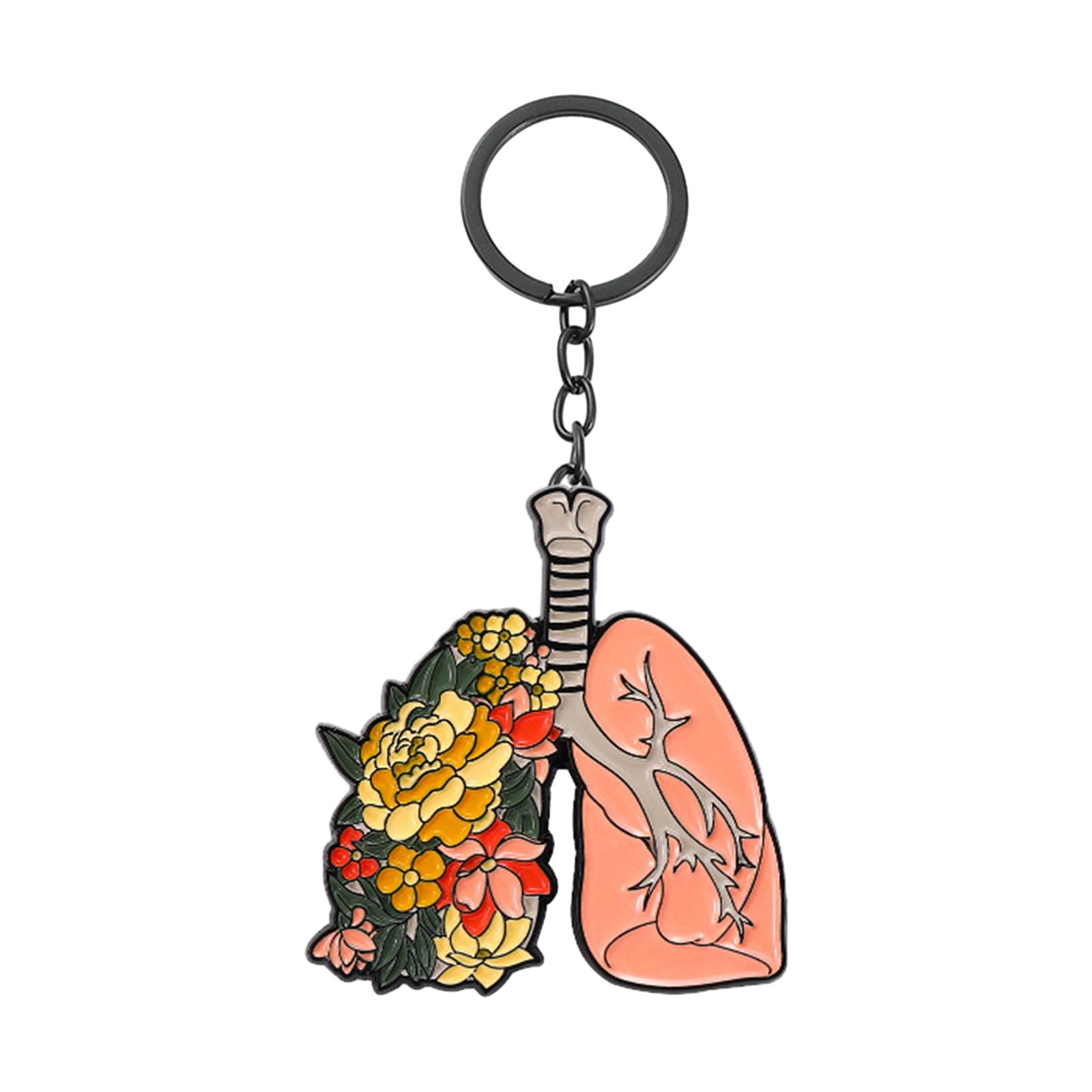 Magideal - Llavero De Órgano Corporal, Dije Para Bolso, Aleación De Zinc, Llavero De Partes Del Cuerpo De Dibujos Animados, Llavero De Dibujos Animados Para Bols Flor
