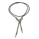 thumbnail image 1 of moda western vaca cráneo cuero bolo corbata corbata bronce, 1 of 2
