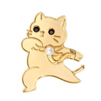 Magideal - Proyectos De Artesanía De Broche De Vestimenta De La Solapa De Esmalte De Gato, Aleación De Zinc Elegante Corsage Broche Para Vestidos De Chal Suéter