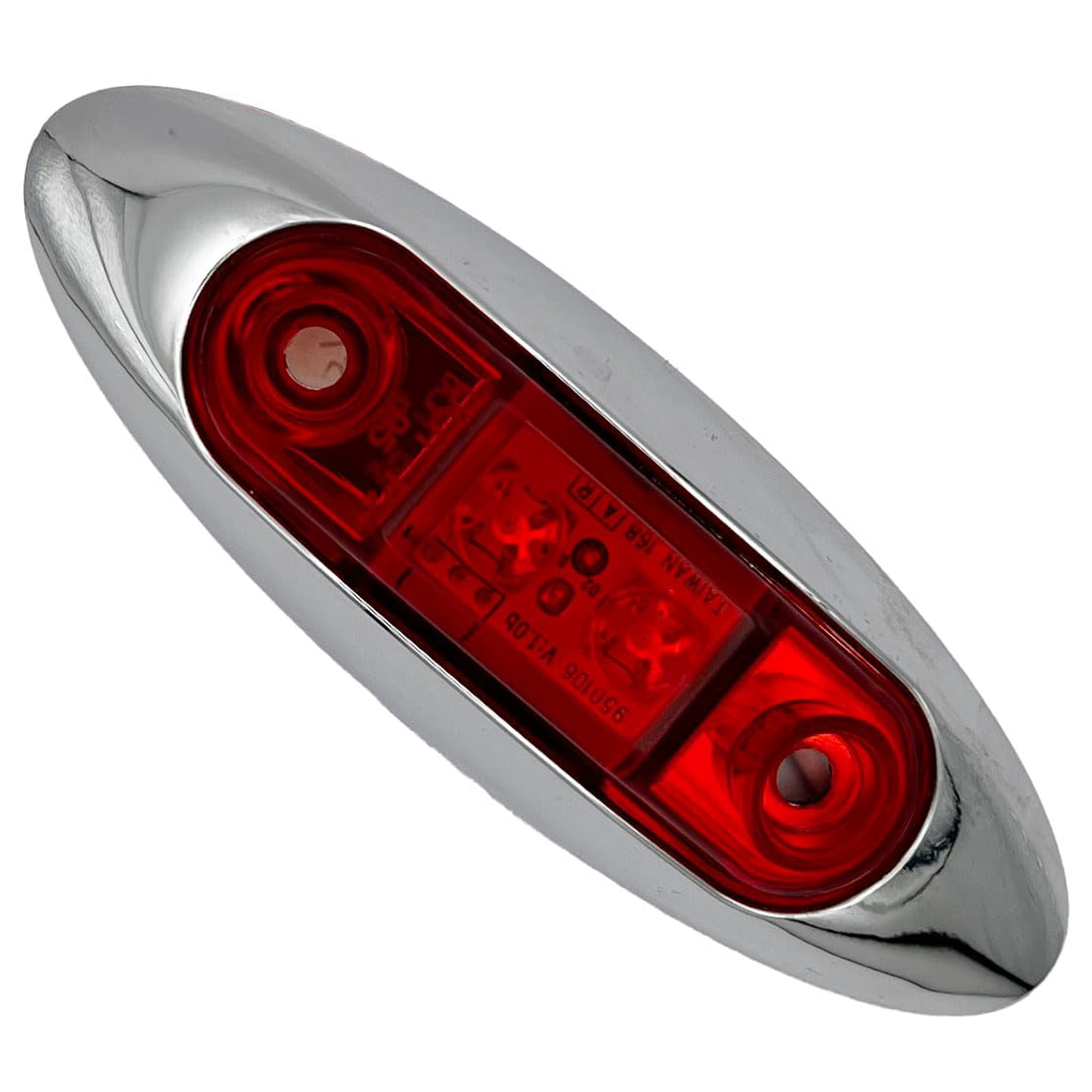 Luz Led Marcadora/de Separación Rv Designer L933 Roja Oblonga