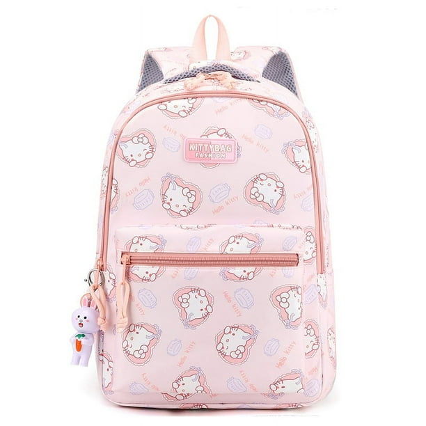 Sanrio Hello Kitty Kuromi Children Backpack Primary School Students 1-3-6 Grade Burden-reducing Large-capacity School Bags Girl