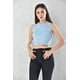 thumbnail image 3 of Polera Mujer Crop Azul Cuello Alto Talla S, 3 of 3