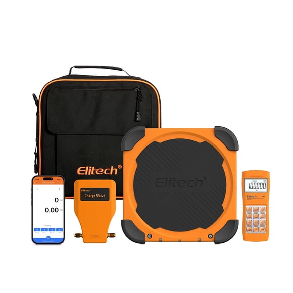 Báscula inalámbrica para refrigerante Elitech LMC-310 con válvula de carga 100 kg / 220 lbs