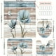 thumbnail image 1 of 1pc Modern Wooden Shower Curtain and Floor Mat Set with 12 Hooks - Perfect for Bathroom Decoration and Organization, 1 of 4